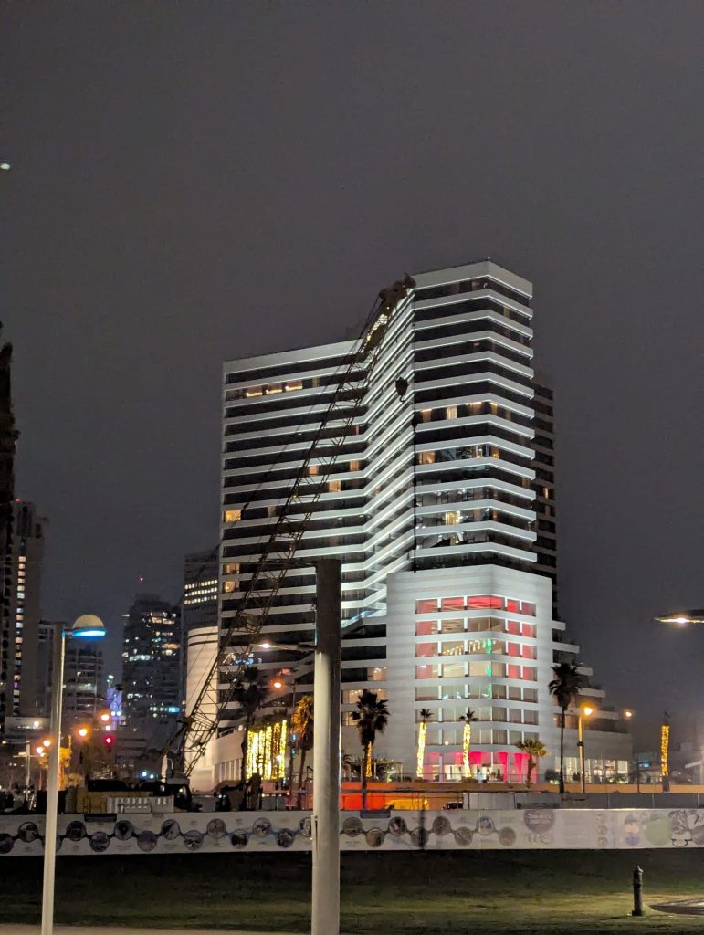 night time plaza hotel tel aviv seaside hotel view of sea