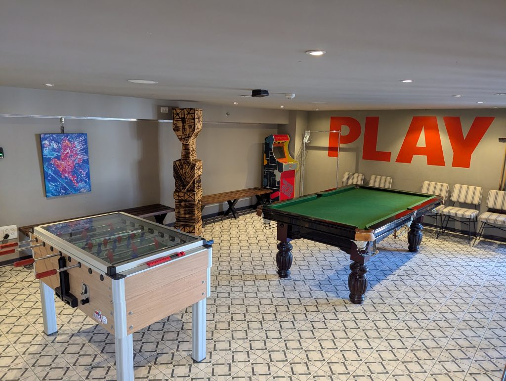 the spot hostel game room