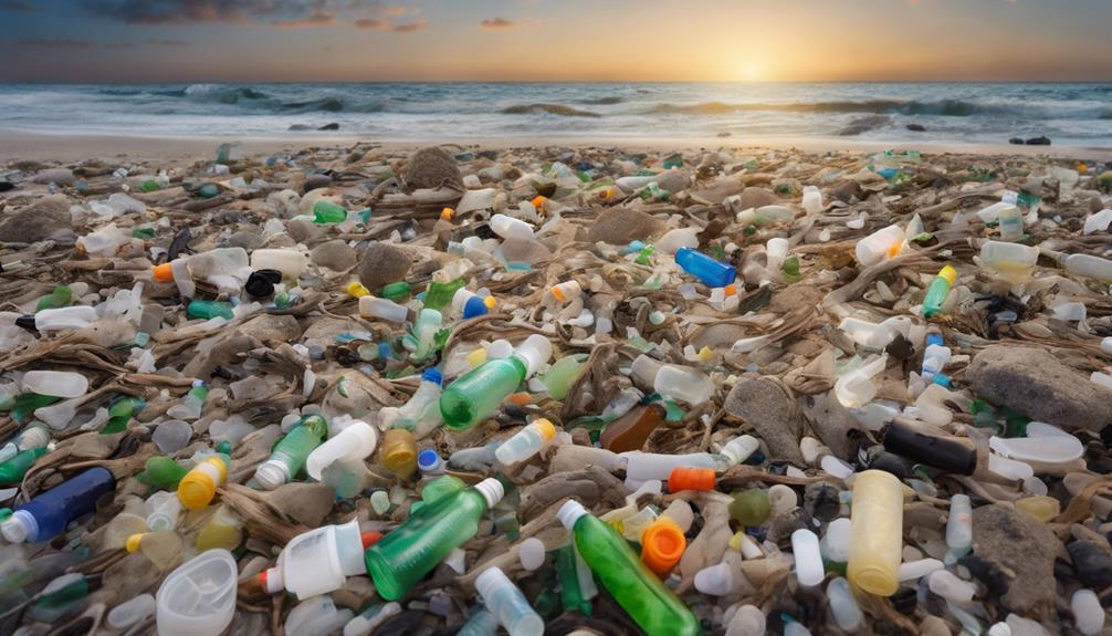 littered tel aviv beaches in israel