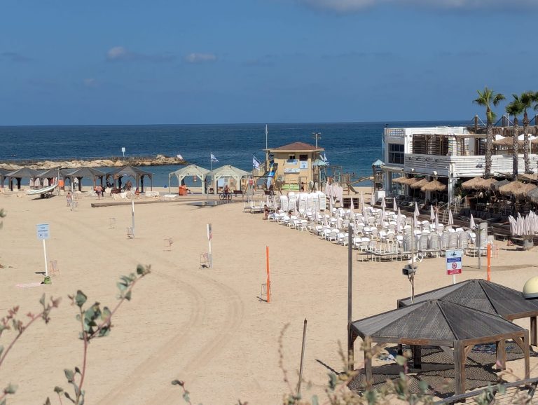 Tel Baruch Beach, the northernmost beach in Tel Aviv