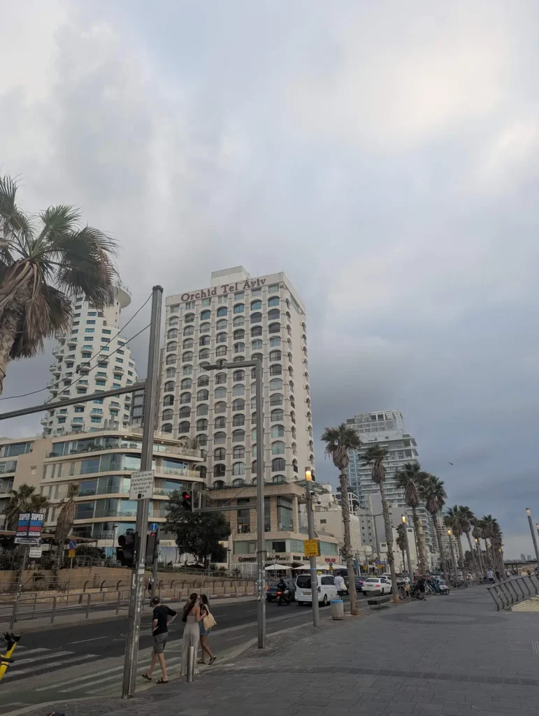 Orchid Tel Aviv hotel seen from the seafront promenade